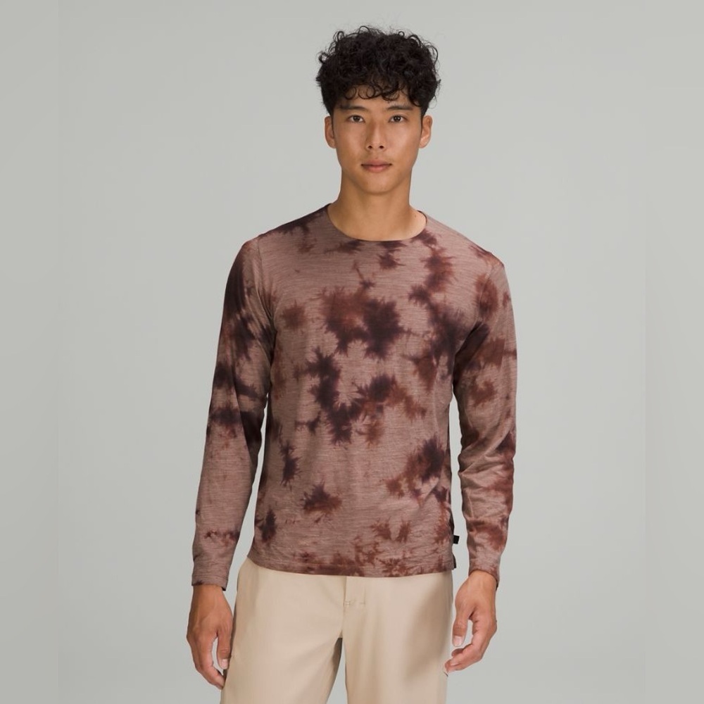 Lululemon Lab Wool Blend Tie Dye LS Shirt Mimic Tie Dye Bronze/Copper Size XXL